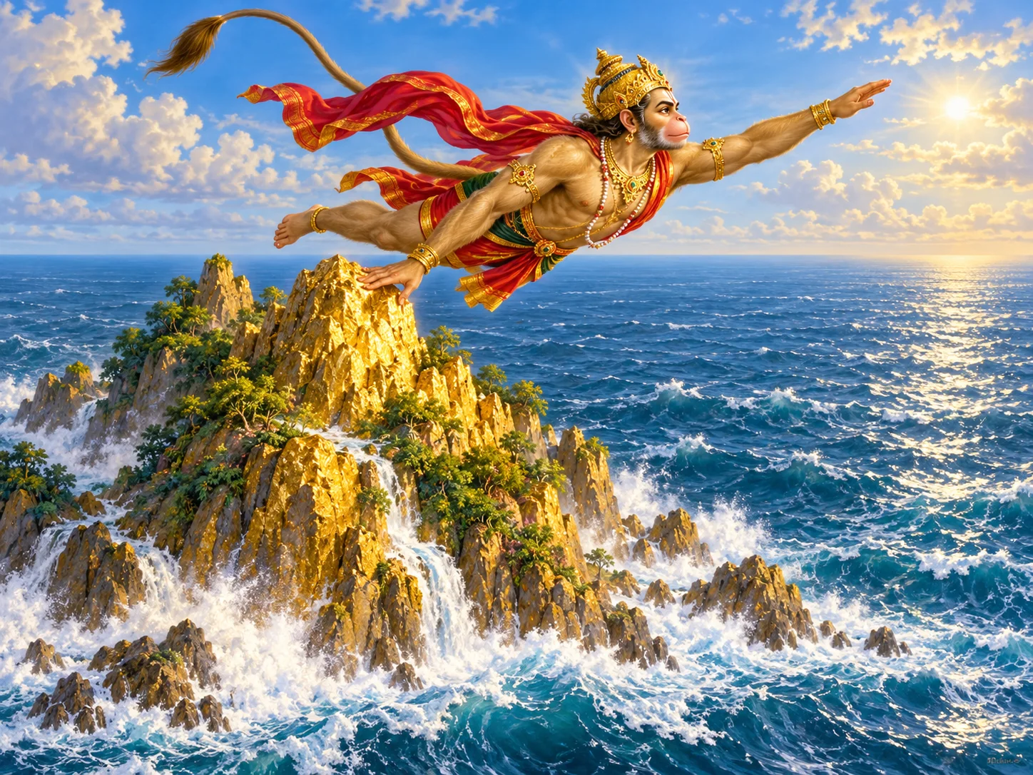 Illustration for The Mountain That Offered Hanumān Rest