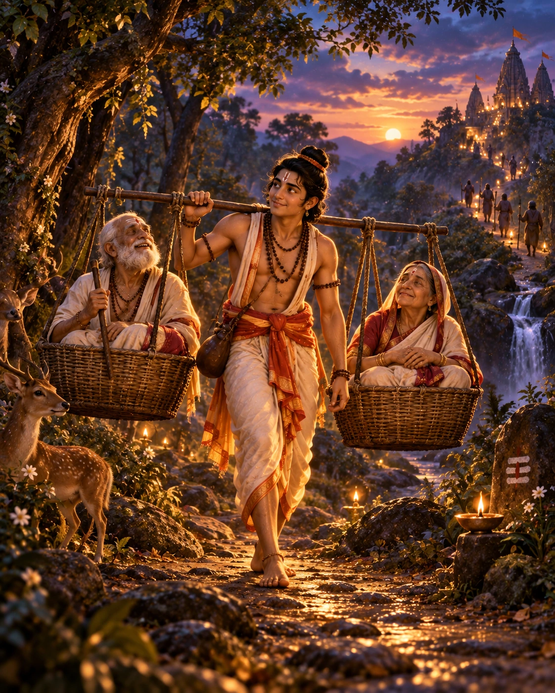 Śravaṇa and the Two Baskets