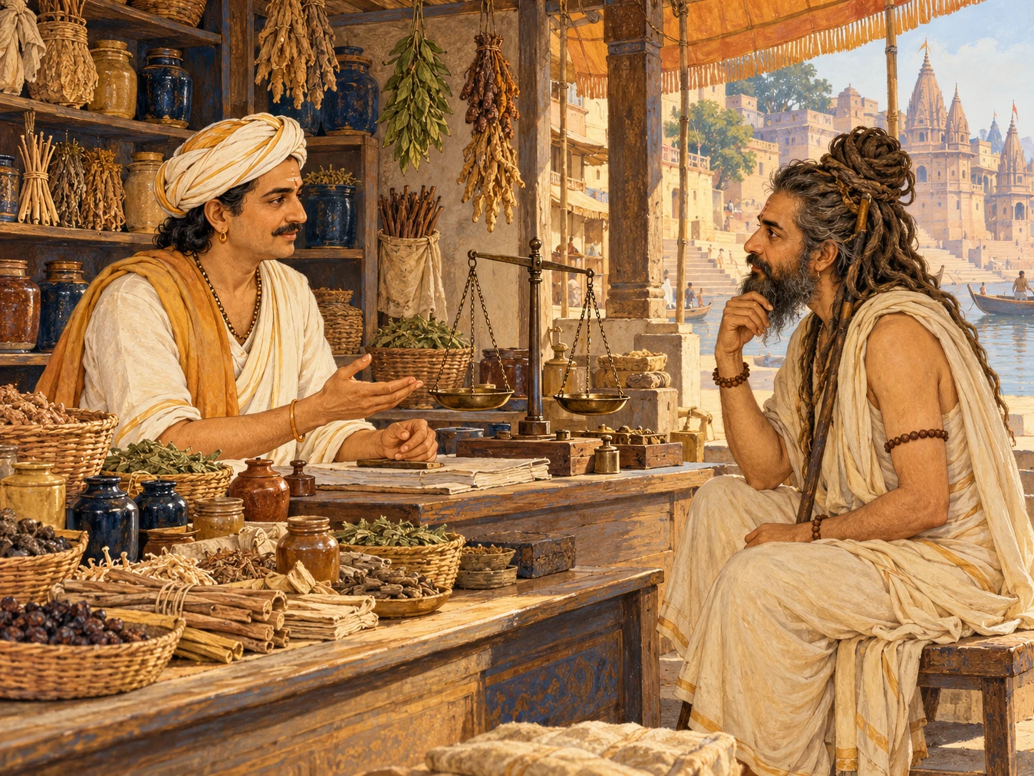 Illustration for The Shopkeeper Whose Scales Were Even